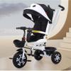 JIYIAN White,A,Stroller Tricycle with Rotating Seat & Lie-Flat Recline, Convertible Push Bike, Parent Facing, Large Storage Basket, Anti-Tip Design view 1