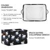 Aslsiy Storage Basket White Crowned Swans Blue (3) Nursery Bins Baby Canvas Box Clothes Shelf Basket Laundry Hampers 1 Pcs view 2