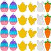 24 Pcs Easter Mini Push Pop Bubble Fidget Toy, Keychain Bubble Pop Desk Toy, Fidget Keychain Relieve Anxiety Stress Pop Fidget Toy view 1