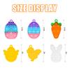 24 Pcs Easter Mini Push Pop Bubble Fidget Toy, Keychain Bubble Pop Desk Toy, Fidget Keychain Relieve Anxiety Stress Pop Fidget Toy view 2