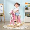 Plush Rocking Horse Toy with Realistic Sound Effects and Comfortable Saddle for Indoor Active Play view 1