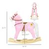 Plush Rocking Horse Toy with Realistic Sound Effects and Comfortable Saddle for Indoor Active Play view 2