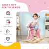 Plush Rocking Horse Toy with Realistic Sound Effects and Comfortable Saddle for Indoor Active Play view 3