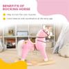 Plush Rocking Horse Toy with Realistic Sound Effects and Comfortable Saddle for Indoor Active Play view 4