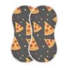 Emelivor Pizzas Cute Black Print Muslin Burp Cloths for Baby Super Soft Baby Burp Cloths Set of 4 Absorbent Baby Washcloths Burp Bibs Towel Spit Up Burping Rags for Newborn Boys Girls view 2