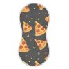 Emelivor Pizzas Cute Black Print Muslin Burp Cloths for Baby Super Soft Baby Burp Cloths Set of 4 Absorbent Baby Washcloths Burp Bibs Towel Spit Up Burping Rags for Newborn Boys Girls view 3