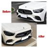 3Pcs Compatible for Mercedes Benz E Class W213 S213 E200 E260 E300 AMG 2020-2023 Car Front Bumper Chin Lip Diffuser Lower Spoiler Splitters(Gloss Black) view 3