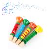 ToysCentral Basics Wood Trumpet Toy Sounding Wooden Bugle Educational Whistle Musical Instrument for Kids Children Premium Durable Safe Lightweight Colorful Design Home Outdoor Travel Play view 3