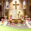 200PCS Loving Heart Little Jesus Figurines in Bulk, Baby Mini Jesus Loves You Figures, Small Jesus Toys, Religious Party Favors for Easter Egg Fillers, Christian Pocket Prayer Toys, Church Gift view 2