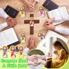 200PCS Loving Heart Little Jesus Figurines in Bulk, Baby Mini Jesus Loves You Figures, Small Jesus Toys, Religious Party Favors for Easter Egg Fillers, Christian Pocket Prayer Toys, Church Gift view 4
