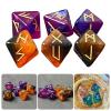 6pcs 8 Sided Divination Prediction Game Dices Exquisites Polyhedral Runes for Portable Tabletop Entertainment Acrylic Polyhedral view 2