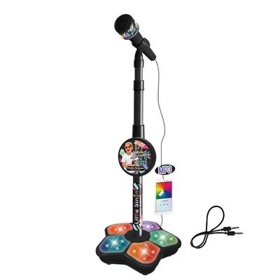 2026 New Kids Star Microphone with Stand - Portable Karaoke Machine Toy with Built-in Music, Colorful Lights & Echo Effects, Adjustable Height for Singing, Music Play