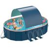 118" Non-Inflatable Foldable Swimming Pool for Family, Portable Above Ground Pool for Adults & Kids, Easy Setup for Outdoor, Backyard, Garden, Camping - Durable PVC(118"x87"x20", NEW) view 1