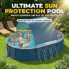 118" Non-Inflatable Foldable Swimming Pool for Family, Portable Above Ground Pool for Adults & Kids, Easy Setup for Outdoor, Backyard, Garden, Camping - Durable PVC(118"x87"x20", NEW) view 2