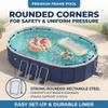 118" Non-Inflatable Foldable Swimming Pool for Family, Portable Above Ground Pool for Adults & Kids, Easy Setup for Outdoor, Backyard, Garden, Camping - Durable PVC(118"x87"x20", NEW) view 4