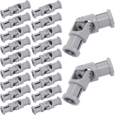 Lekgavd 20 Pcs Grey Universal U Joint 3L Lot Pack, Plastic Shaft Connector for Robot Block, Joints for Robotics Advanced Building Motor EV3 NXT Part Numbers 61903 62520c01
