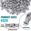 Lekgavd 20 Pcs Grey Universal U Joint 3L Lot Pack, Plastic Shaft Connector for Robot Block, Joints for Robotics Advanced Building Motor EV3 NXT Part Numbers 61903 62520c01 view 2