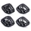 1/24 RC Snow Track Wheels Set, Aluminum & Rubber Tracked Conversion Kit, 4PCS Tracked Wheels for SCX24-Style RC Crawlers (Black) view 1