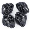 1/24 RC Snow Track Wheels Set, Aluminum & Rubber Tracked Conversion Kit, 4PCS Tracked Wheels for SCX24-Style RC Crawlers (Black) view 2