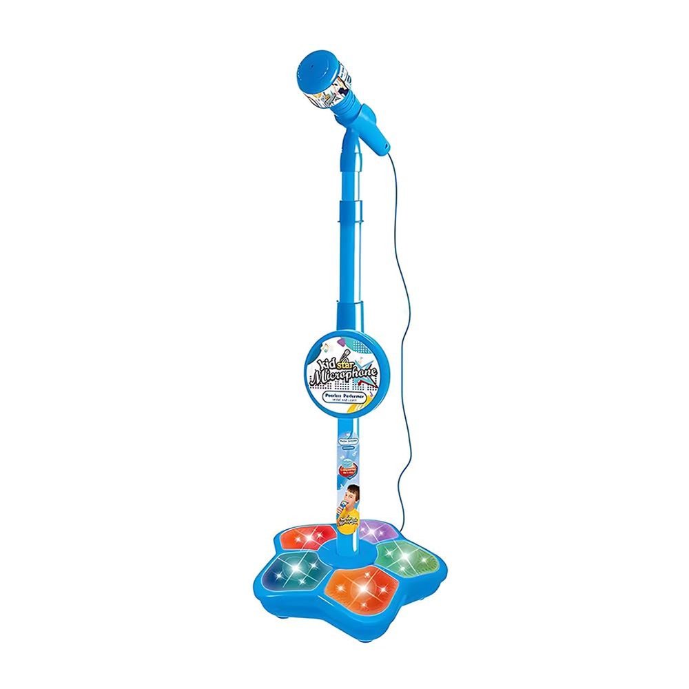 2026 New Kids Star Microphone with Stand - Portable Karaoke Machine Toy with Built-in Music, Colorful Lights & Echo Effects, Adjustable Height for Singing, Music Play