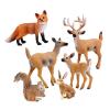 6 Piece Wildlife Animal Figures Toy Set - Realistic Woodland PVC Animal Models (0.98-3.74 inch) for Cake Toppers & Imaginative Play view 1