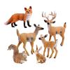 6 Piece Wildlife Animal Figures Toy Set - Realistic Woodland PVC Animal Models (0.98-3.74 inch) for Cake Toppers & Imaginative Play view 3