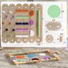 Wooden Balance Training Set for Coordination Development  Modular Sensory Movement Equipment with Smooth and Textured Surfaces view 3