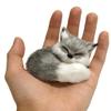 GUDVES Simulation Brown Fox Toy Furs Squatting Fox Model Home Decoration Animals World Collectible Gift for Animal Lovers (Fox-Gray) view 2