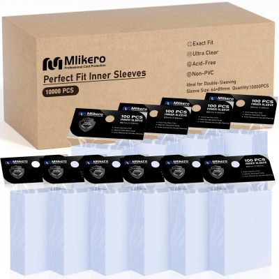 10000 Pack Card Sleeves, Perfect Fit Inner Sleeves Ideal for Double-Sleeving, Trading Card Sleeve Compatible with MTG, TCG, Gaming Cards