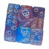 10Pcs Acrylic 6 Sided Round Corner Dices Skull Pattern Role Playing for Table Game Classroom Teaching Easy to Use Six Sided Set Round Corner view 2