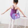 FRELEAN Girls Kids Dance Ballet Embroidered Tote Bag for Sports and School Purple Pink Adjustable Strap (Purple) view 3
