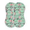 Emelivor Frogs Cartoon Green Print Muslin Burp Cloths for Baby Super Soft Baby Burp Cloths Set of 2 Absorbent Baby Bibs Washcloths Towel Spit Up Burping Rags for Girls Boys Newborn view 1