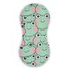 Emelivor Frogs Cartoon Green Print Muslin Burp Cloths for Baby Super Soft Baby Burp Cloths Set of 2 Absorbent Baby Bibs Washcloths Towel Spit Up Burping Rags for Girls Boys Newborn view 2