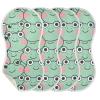 Emelivor Frogs Cartoon Green Print Muslin Burp Cloths for Baby Super Soft Baby Burp Cloths Set of 2 Absorbent Baby Bibs Washcloths Towel Spit Up Burping Rags for Girls Boys Newborn view 3