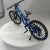 1:6 Ratio Mountain Bike Boys Toy DS Die-Cast Mini Fingertip Bicycle Model Desktop Decoration Ratio Model Downhill Alloy Bicycle Action Doll Cake Decoration Craft (Blue) view 2