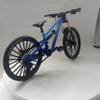 1:6 Ratio Mountain Bike Boys Toy DS Die-Cast Mini Fingertip Bicycle Model Desktop Decoration Ratio Model Downhill Alloy Bicycle Action Doll Cake Decoration Craft (Blue) view 3
