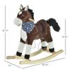 Classic Wooden Rocking Horse Toy with Realistic Sound Effects and Smooth Rocking Motion for Indoor Play view 2