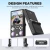 Black Case for R36 Ultra Handheld Gaming Console, Soft Silicone Protective Cover Waterproof,Dustproof,Shockproof, Protective Case with Lanyard, Only Compatible with R36 Ultra view 3