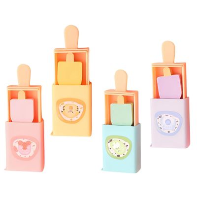4PCS Cute Erasers Rubber Ice Cream Erasers Magical Box Pencil Eraser Easy to Clean Portable for Kids Girls