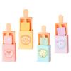 4PCS Cute Erasers Rubber Ice Cream Erasers Magical Box Pencil Eraser Easy to Clean Portable for Kids Girls view 1