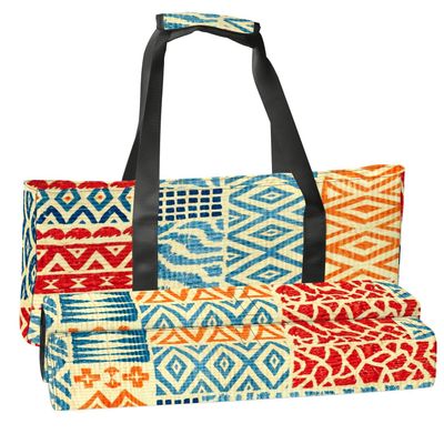 3 Pcs Empty Mahjong Bag Set Seamless patchwork collection hand drawn textures Animal print for Soft American Mahjong Tile Carrying Case Rack and Pushers Bags Game Night Accessories Gifts for Women