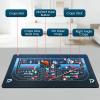 Craps Tabletop Game Set with 35 * 70" Rubber Craps Tabletop Layout Mat, 36" Rattan Stick, Casino Grade 19mm Dice, On/Off Button and 100 pcs Chips Craps Game Layout for Party view 2