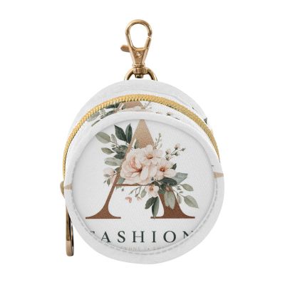 pnyoin Warm Tone Floral Initial A Pacifier Case Pacifier Holder with Clip,Easily Attach to a Diaper Bag or Purse,2.95" in Diameter Portable Container Case Holds 2 Pacifiers