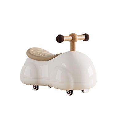 Ride On Push Car Peanut Shape Wiggle Car with Silent Wheels Sliding Toys for Boys Girls Indoor Outdoor Play(White)