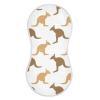 Emelivor Cute White Kangaroo Print Muslin Burp Cloths for Baby Super Soft Baby Burp Cloths Absorbent Baby Washcloths Towel Burp Bibs Burping Spit Up Rags for Newborn Girls Boys view 1