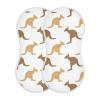 Emelivor Cute White Kangaroo Print Muslin Burp Cloths for Baby Super Soft Baby Burp Cloths Absorbent Baby Washcloths Towel Burp Bibs Burping Spit Up Rags for Newborn Girls Boys view 2