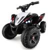 Costzon Kids ATV, 12V 4-Wheeler Quad Electric Vehicle w/ 7 mph Max Speed, 15 Climbing, LED Lights, Music, Wireless Connection, Toddler Ride On ATV Toy, Gift for Boys Girls Aged 3+ (Deep Black) view 1