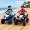 Costzon Kids ATV, 12V 4-Wheeler Quad Electric Vehicle w/ 7 mph Max Speed, 15 Climbing, LED Lights, Music, Wireless Connection, Toddler Ride On ATV Toy, Gift for Boys Girls Aged 3+ (Deep Black) view 2