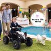 Costzon Kids ATV, 12V 4-Wheeler Quad Electric Vehicle w/ 7 mph Max Speed, 15 Climbing, LED Lights, Music, Wireless Connection, Toddler Ride On ATV Toy, Gift for Boys Girls Aged 3+ (Deep Black) view 3