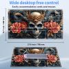 XPMPDYID for MTG Playmat with Zone Non-Slip Backing & Stitched Edges, Smooth Surface Card Playmat for TCG, Playing Card Mat Includes Storage Bag, Skull Dragon Game Mat for Magic Board Games view 2